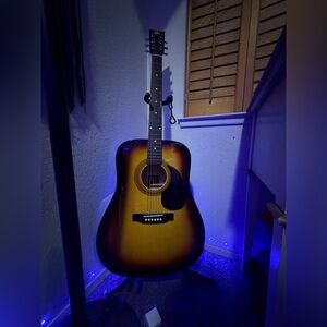 Sunburst Acoustic Guitar - Bright Sunburst Finish